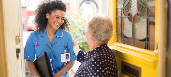 community carer visit to senior